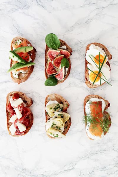 recette healthy tartines aperitives