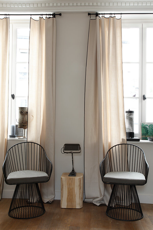 rideaux graphides pour un salon design  - Quels rideaux installer dans un salon ?
