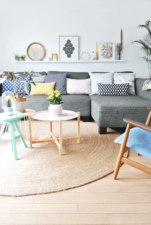 séjour avec mobilier de salon adapté à la décoration scandinave  - Quel mobilier de salon pour quel style de déco ?