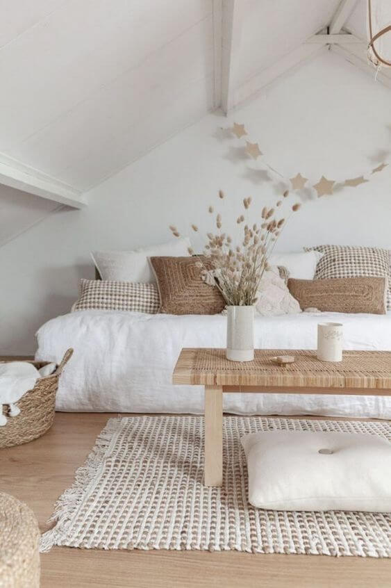 coin salon blanc et bois decoration hygge  - Décoration Hygge : découvrez cette philosophie de vie venue du Danemark