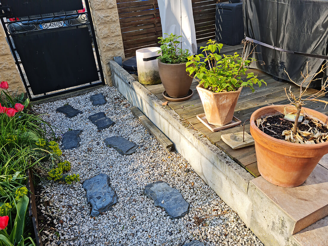 Peindre un mur en béton, la suite du relooking jardin