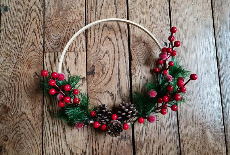 DIY Noël : une couronne de Noël facile à fabriquer