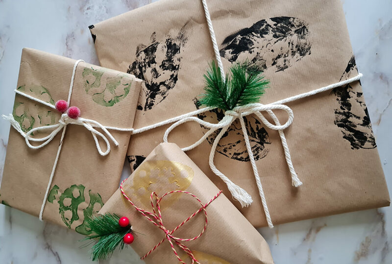 DIY de Noël : fabriquer son papier cadeau écolo